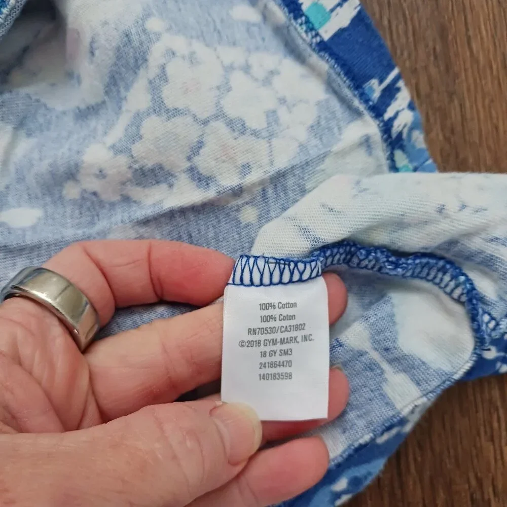 Gymboree‎ Size S TRUE BLUE SUMMER Dress Maxi Pattern Ikat Comfy Cotton Girls